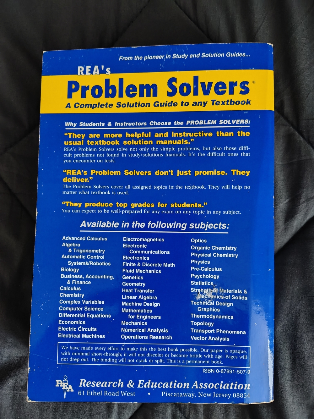 REA's Problem Solvers Physics - Blue & Yellow Solution Guide - Picture 2 of 2